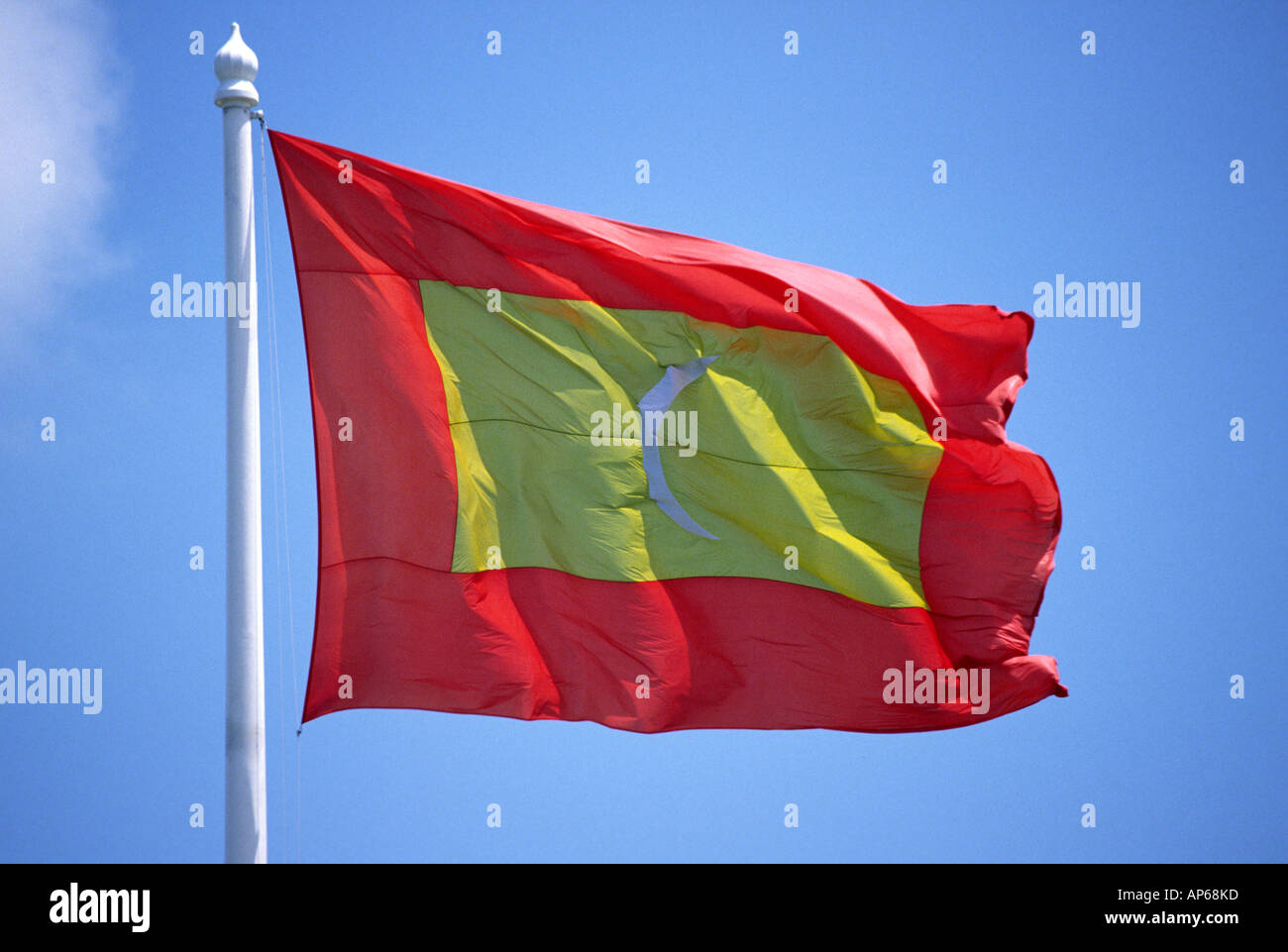 Malediven Male Malediven Nationalflagge Stockfoto