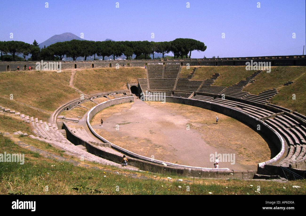 Gladatorial Arena Pompeji Stockfoto