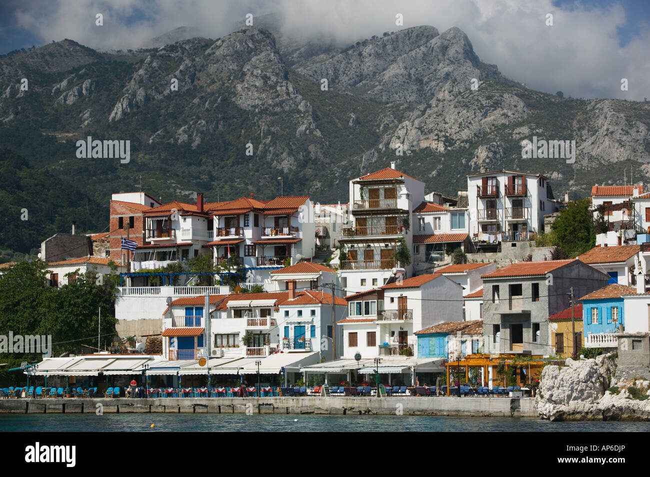 Griechenland, nordöstlichen Ägäischen Inseln, SAMOS, Kokkari: Kokkari Waterfront Stockfoto