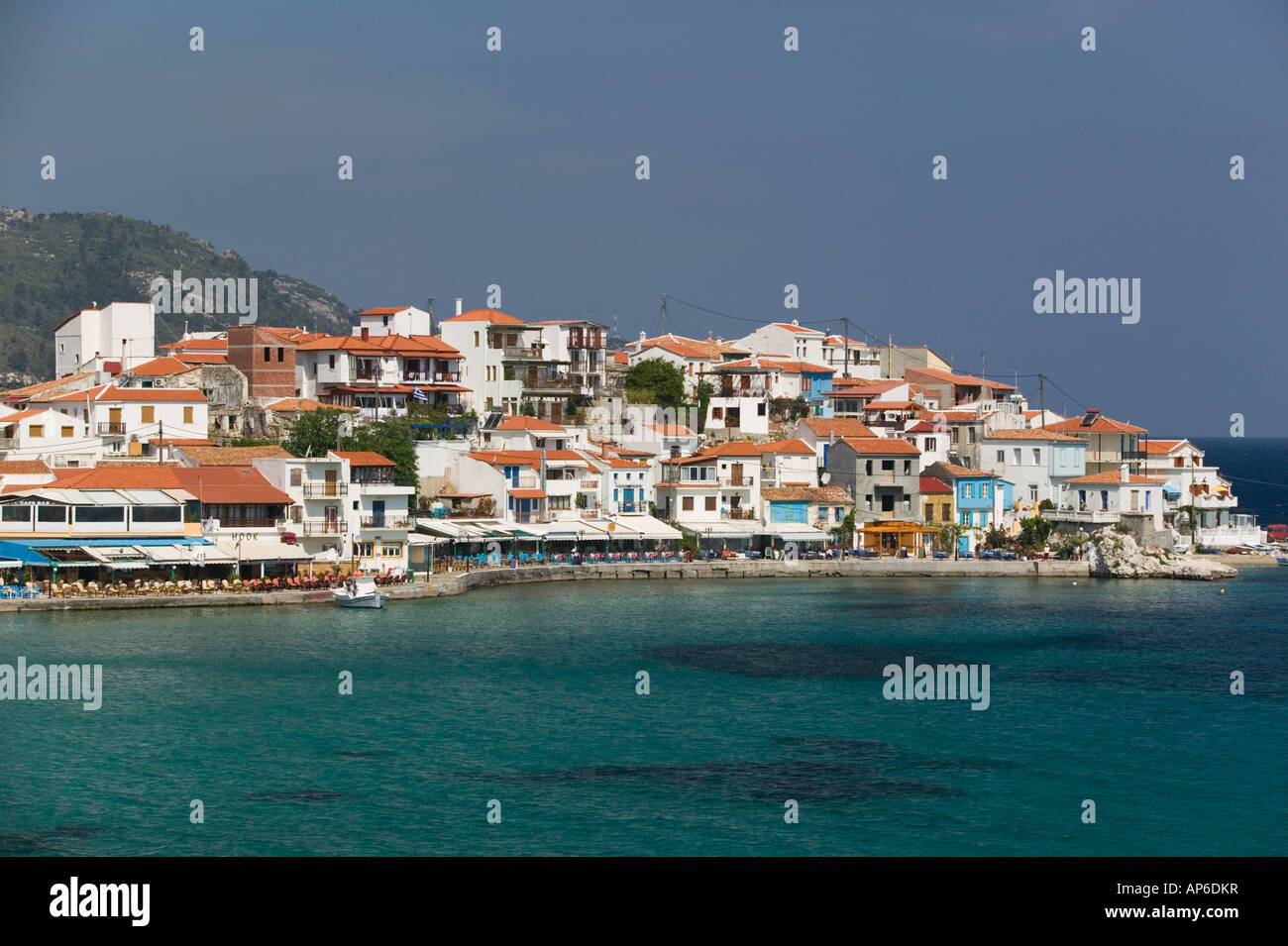 Griechenland, nordöstlichen Ägäischen Inseln, SAMOS, Kokkari: Kokkari Waterfront Stockfoto