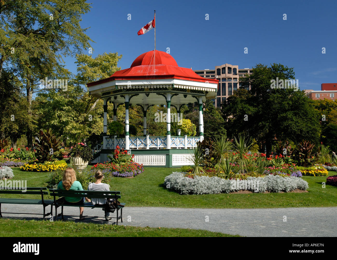 Die öffentlichen Gärten in Halifax, Nova Scotia Stockfoto