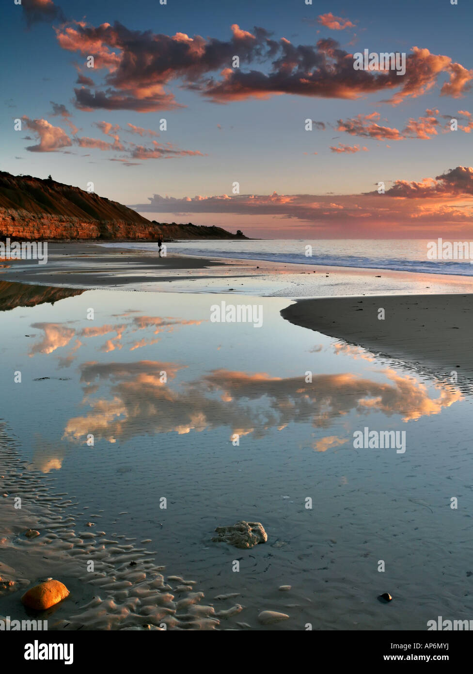 Sonnenuntergang Reflektionen Stockfoto