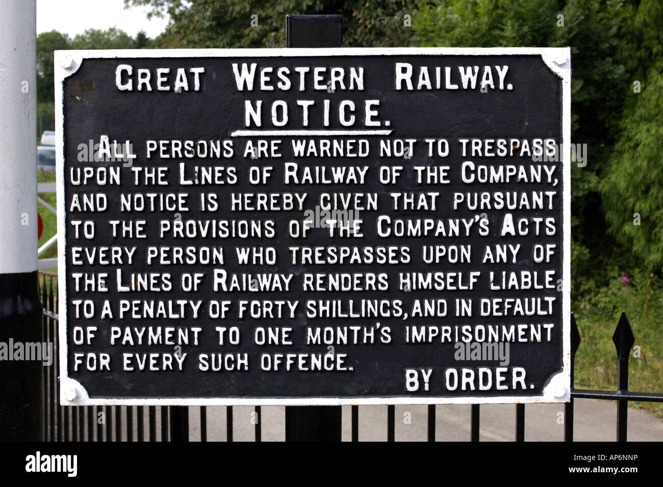 Great Western Railway bemerken an der East Somerset Railway Museum Stockfoto