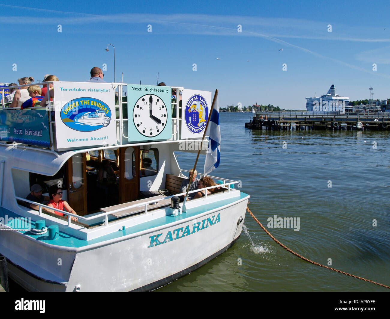 Helsinki, Hafen, Royal Line, Helsinki Sehenswürdigkeiten Stockfoto