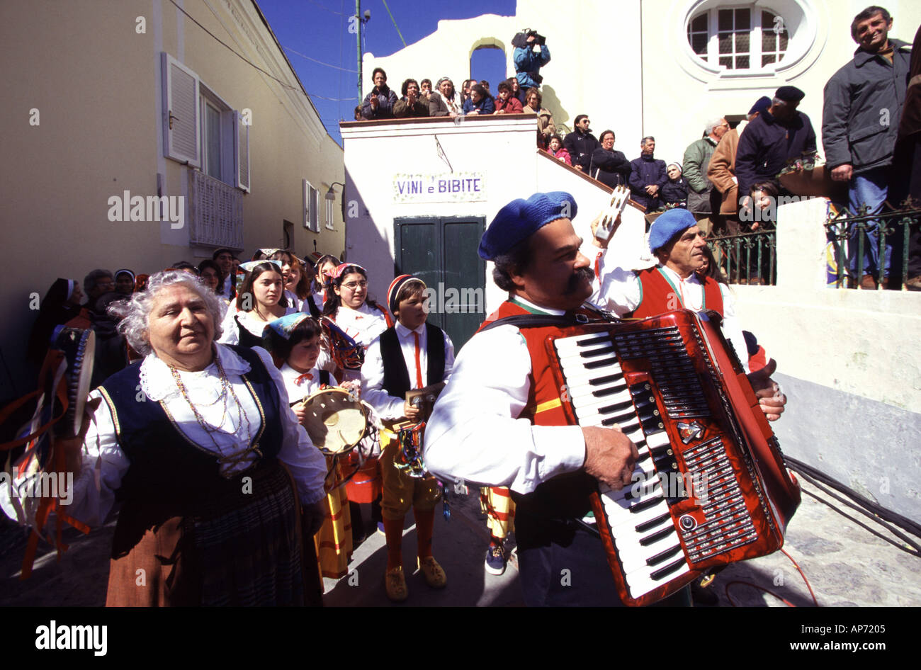 Italien Insel Capri lokalen tarantella Stockfoto