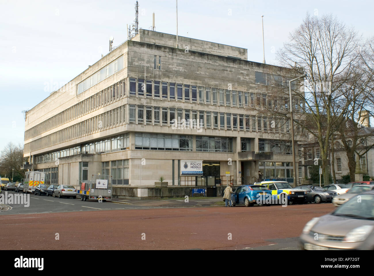 Cardiff Central Police Station, Cathays Park, Cardiff, South Wales. Stockfoto