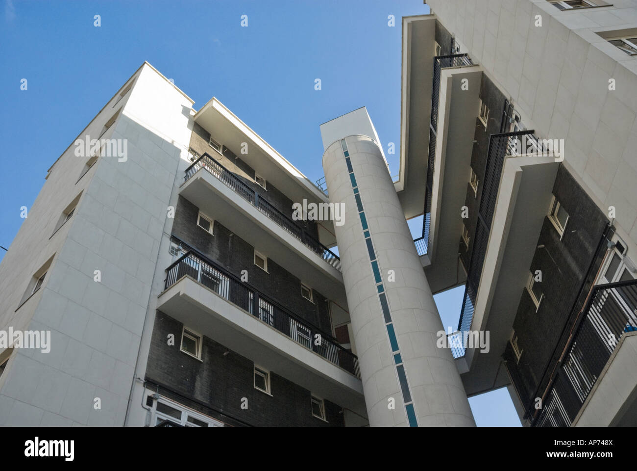 Peter Haus, Usk St. Estate, Bethnal Green, London. Architekt Denys Lasdun, 1952 Stockfoto