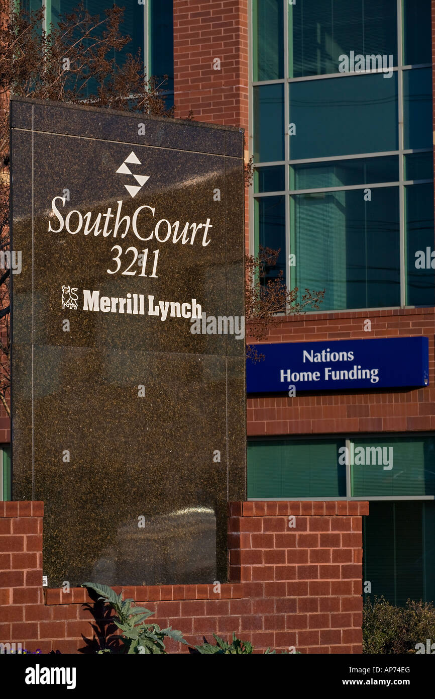 Merrill Lynch wird Süd über die Nationen nach Hause Finanzierung Katastrophe in den USA Stockfoto