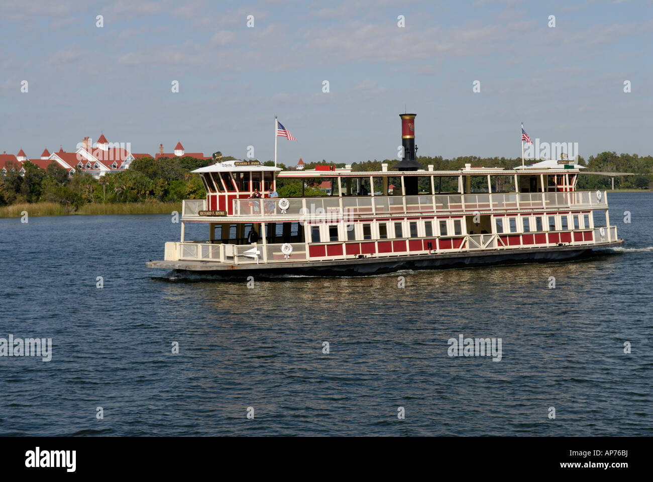 Walt Disney World, Orlando, Riverboat Eingang zum Magic Kingdom Stockfoto