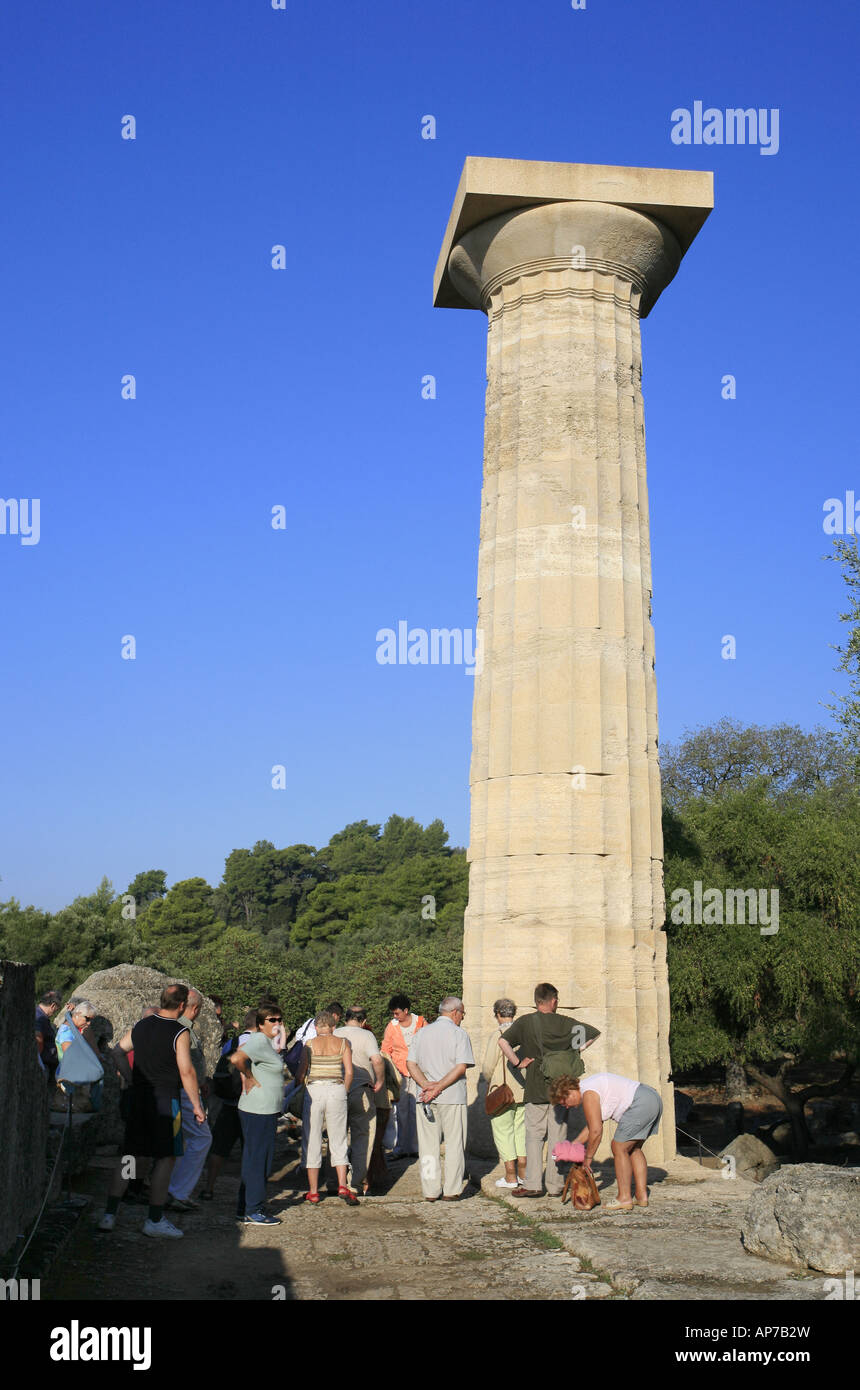 Das antike Olympia Zeustempel Stockfoto