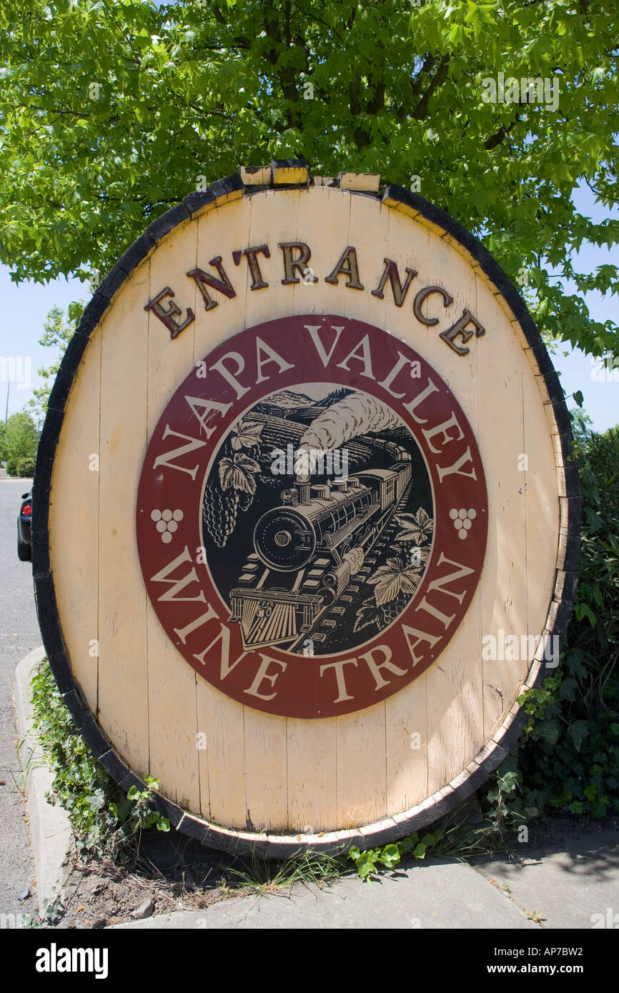 Napa Wine Train Napa Valley Kalifornien USA Stockfoto
