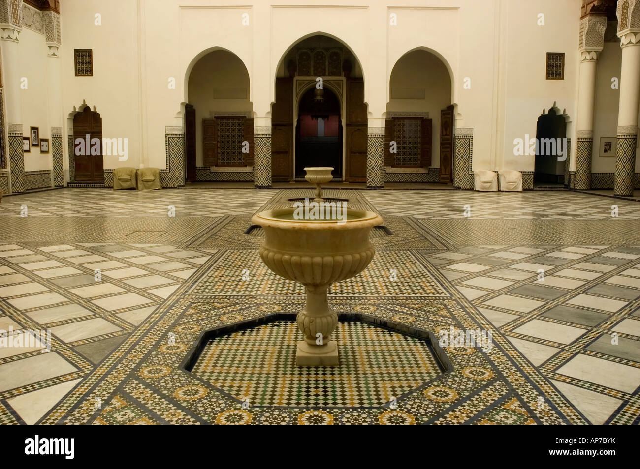 Das luxuriöse Hamam im Musée de Marrakech national Museum von Marrakesch Marokko Stockfoto