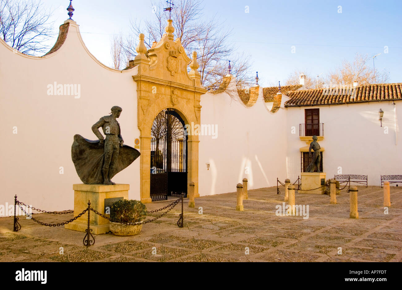 Ronda Bullring wurde 1572 von Felipe II. Gegründet. Calle Virgen de la Paz, 15, 29400 Ronda, Málaga, Spanien: Phillip Roberts Stockfoto