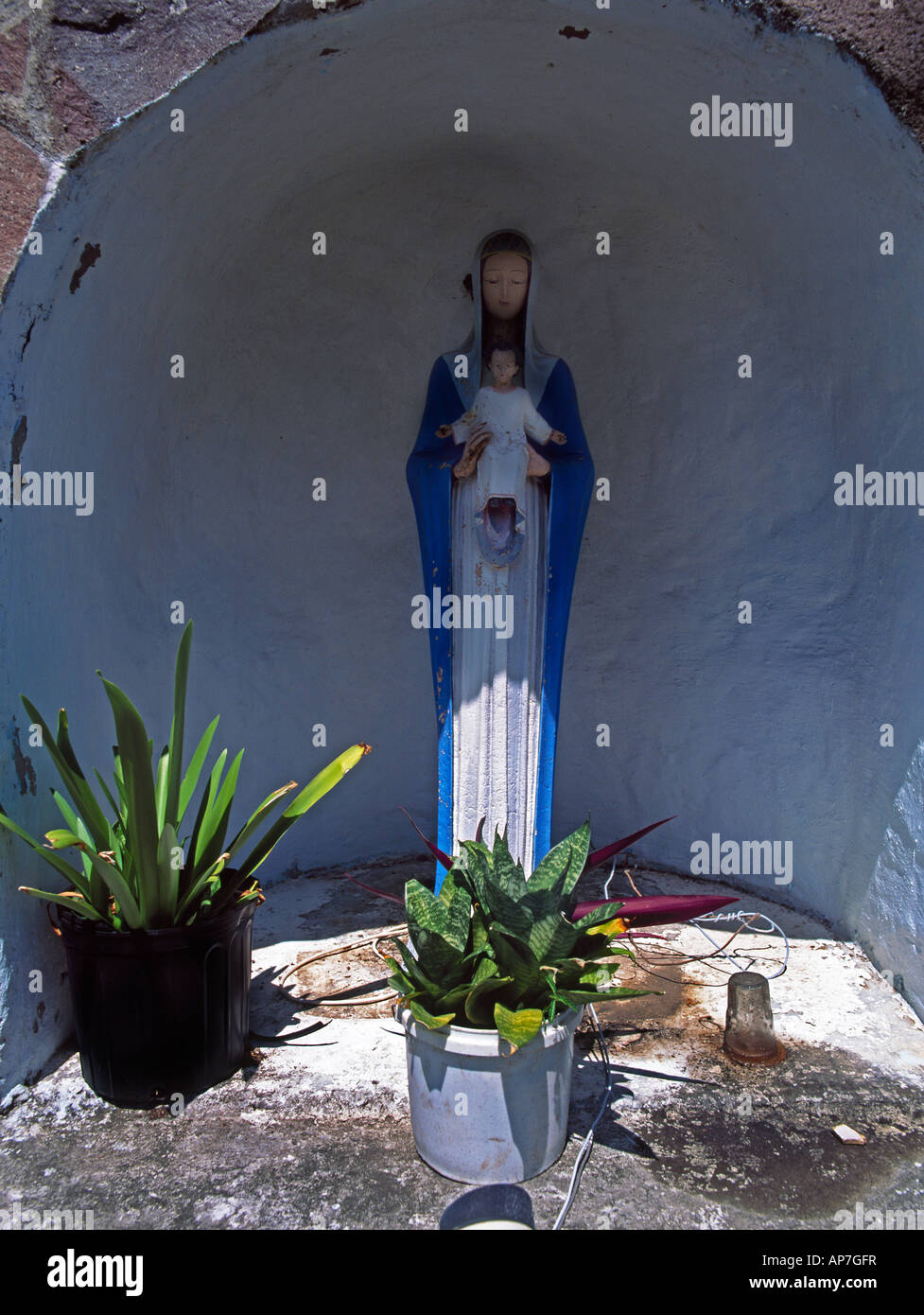Niederländische Antillen St Eustatius Oranjestad Madonna & Kind katholische Kirche Stockfoto