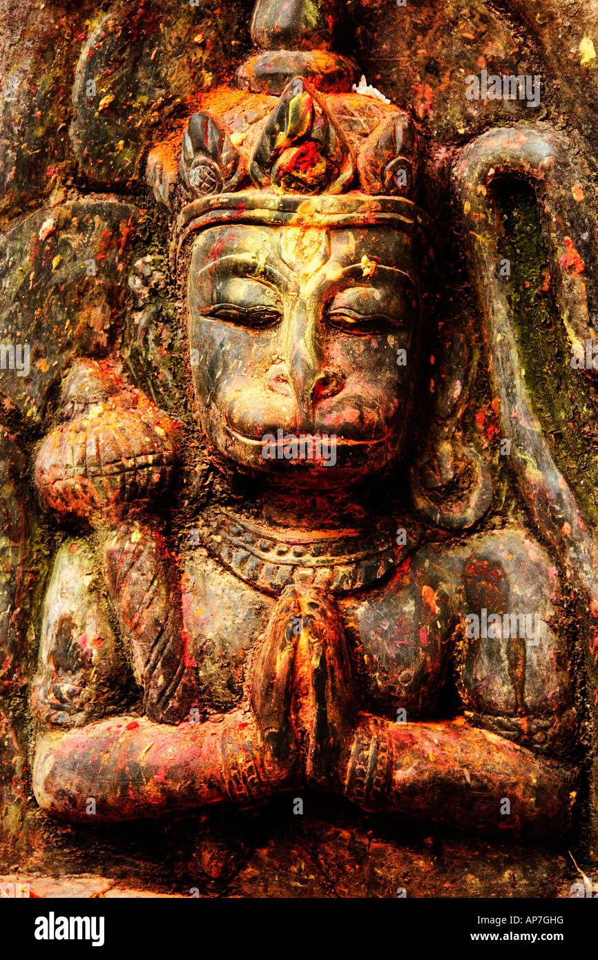 Statue von Hanuman Bhagawan, Gott der Schlacht, Krieg und Loyalität Stockfoto