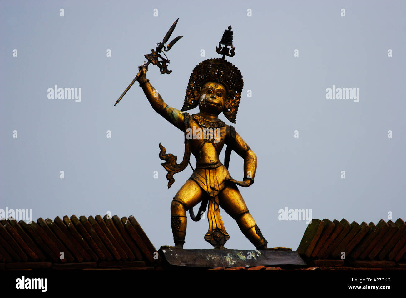 Statue von Hanuman Bhagawan, Gott der Schlacht, Krieg und Loyalität. Stockfoto