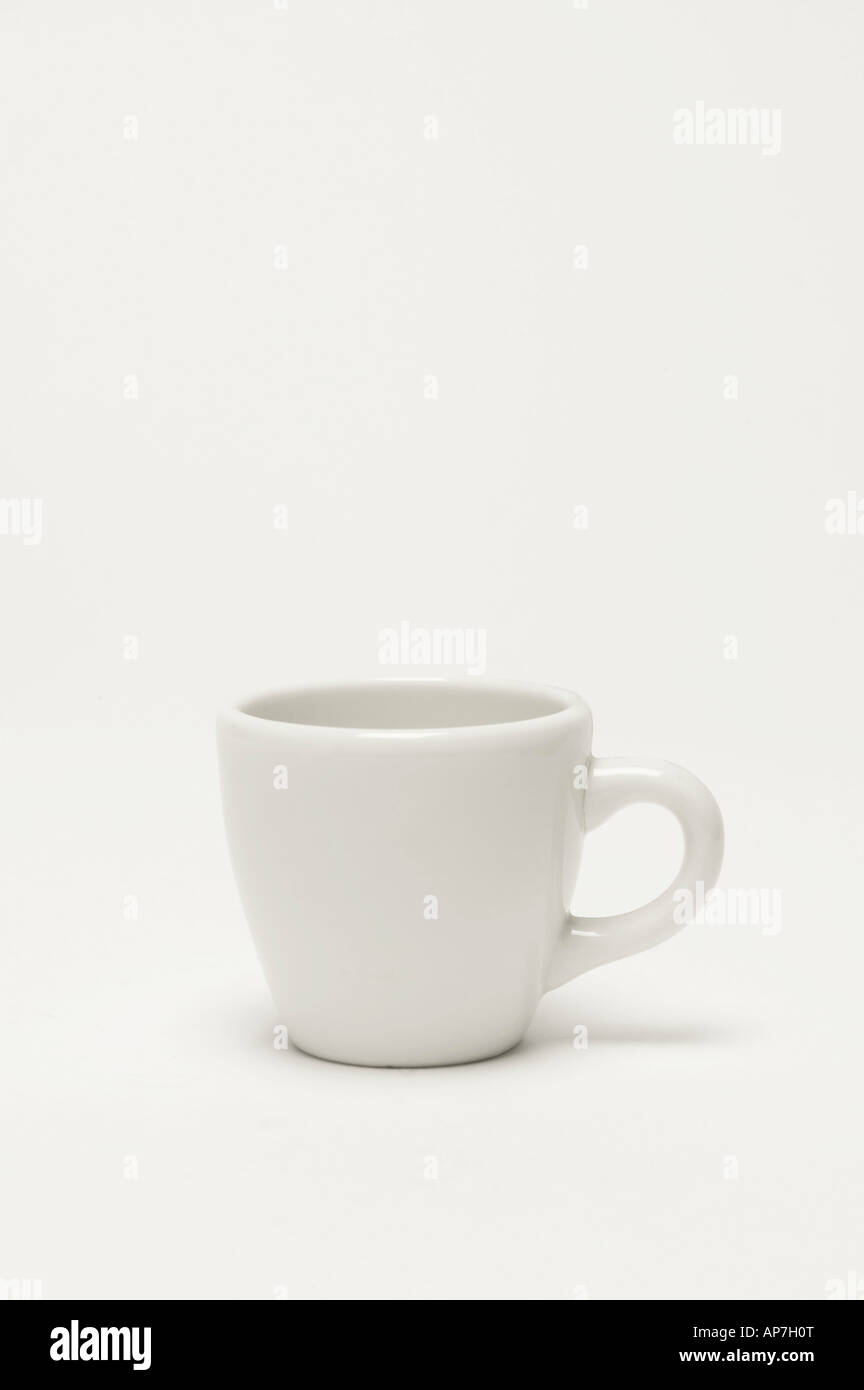 weiße Kaffeetasse Stockfoto