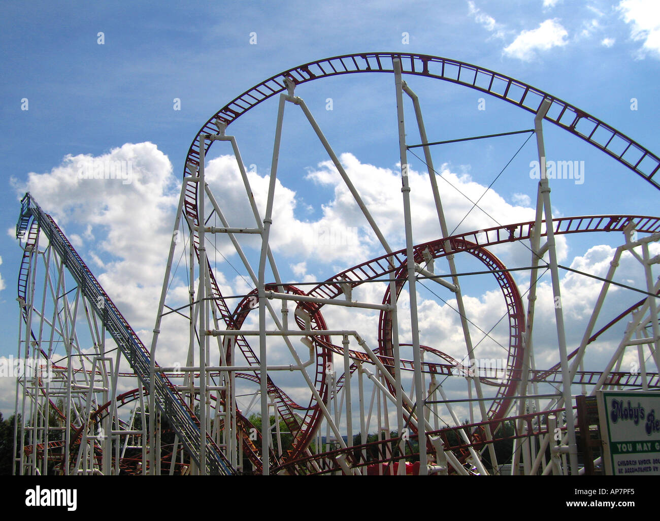 Verkürzte Ansicht Achterbahn Spur Stockfoto