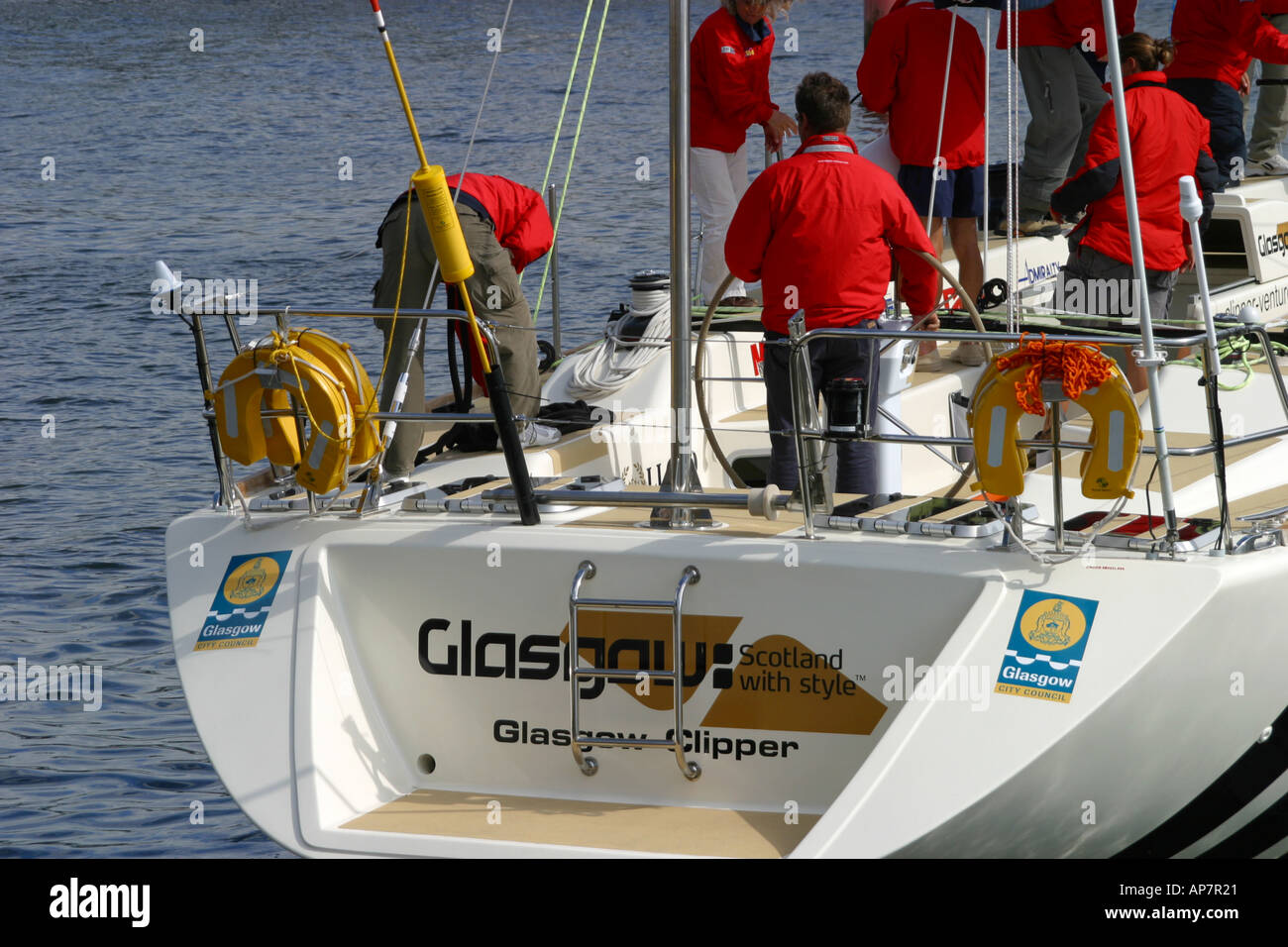 Glasgow Clipper Yacht am Clyde River festival Stockfoto