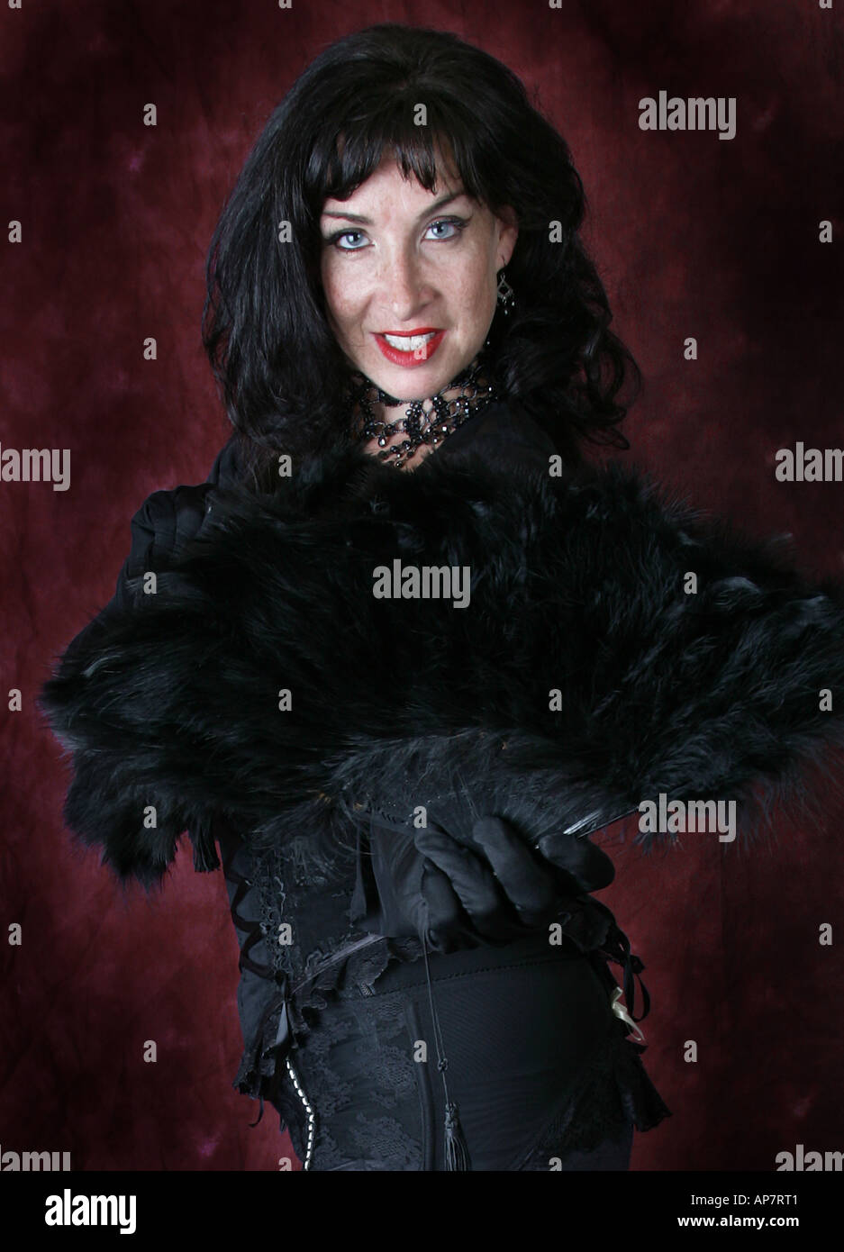 Burlesque Tänzerin und Bühne Entertainer Lilith De Paradis Stockfoto