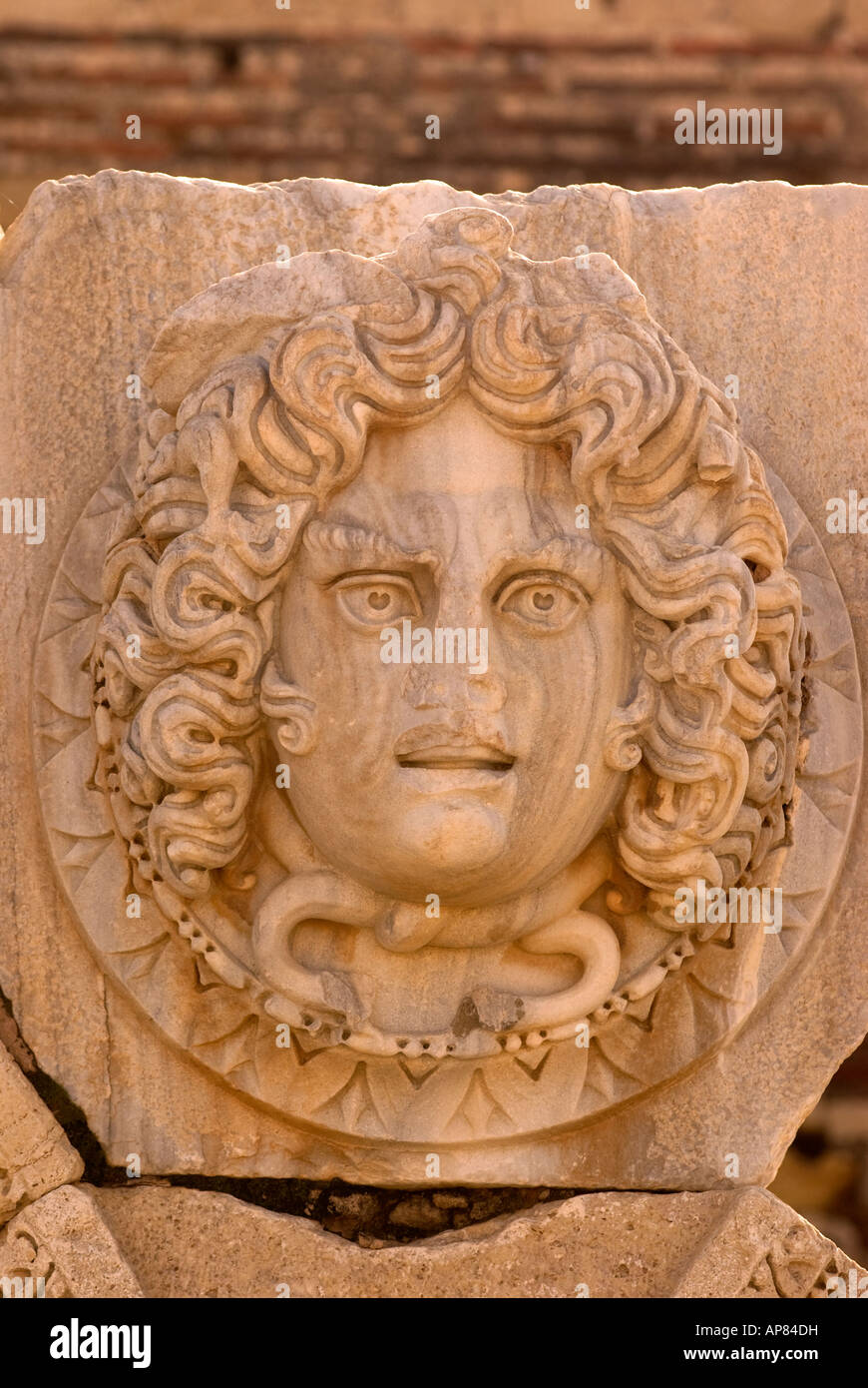 Medusenhaupt severischen Forum Leptis Magna Libyen Stockfoto