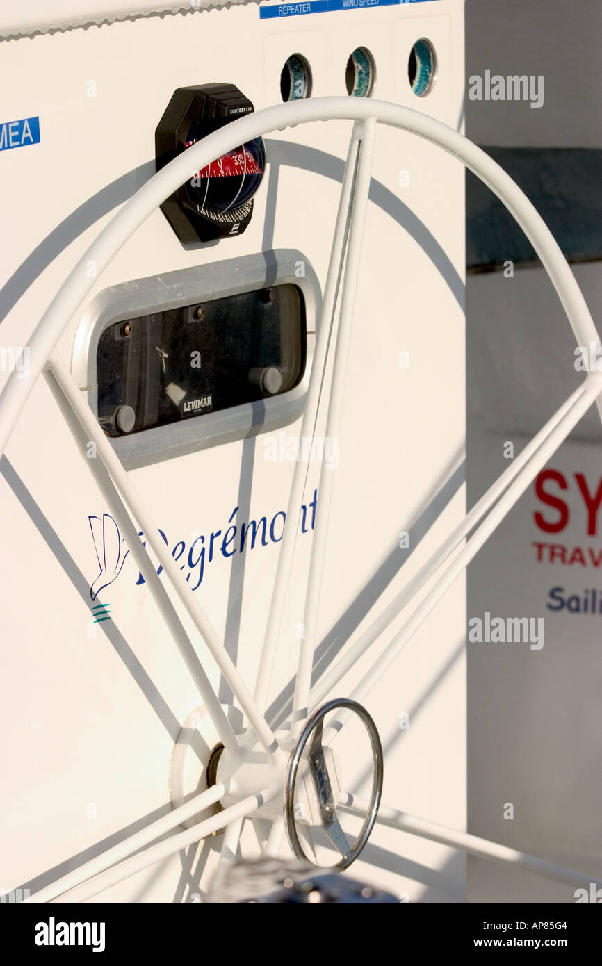 Kautschuk im Segelboot Stockfoto