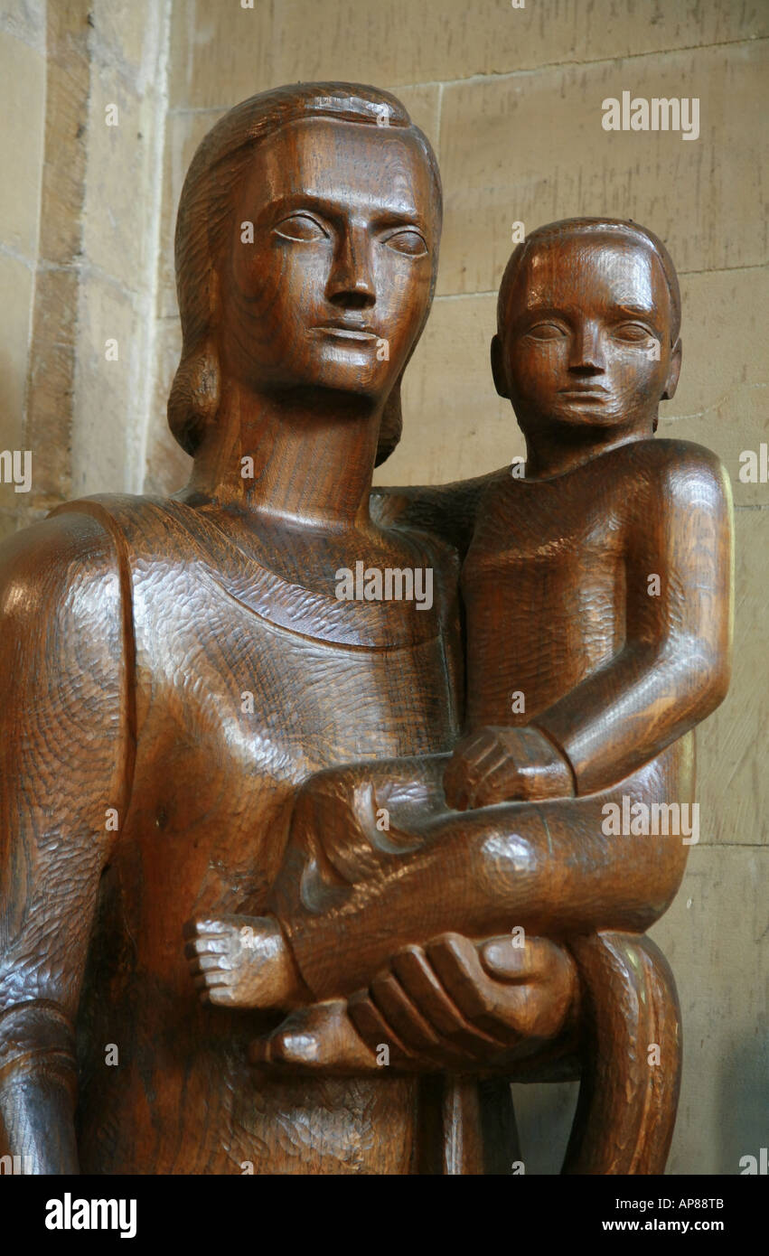 Die Kelham Madonna in Southwell Minster Nottinghamshire Stockfoto