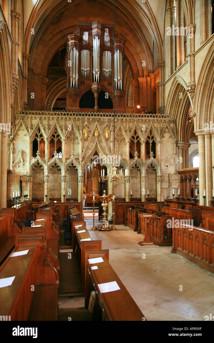 Innere des Southwell Minster in Nottinghamshire Stockfoto