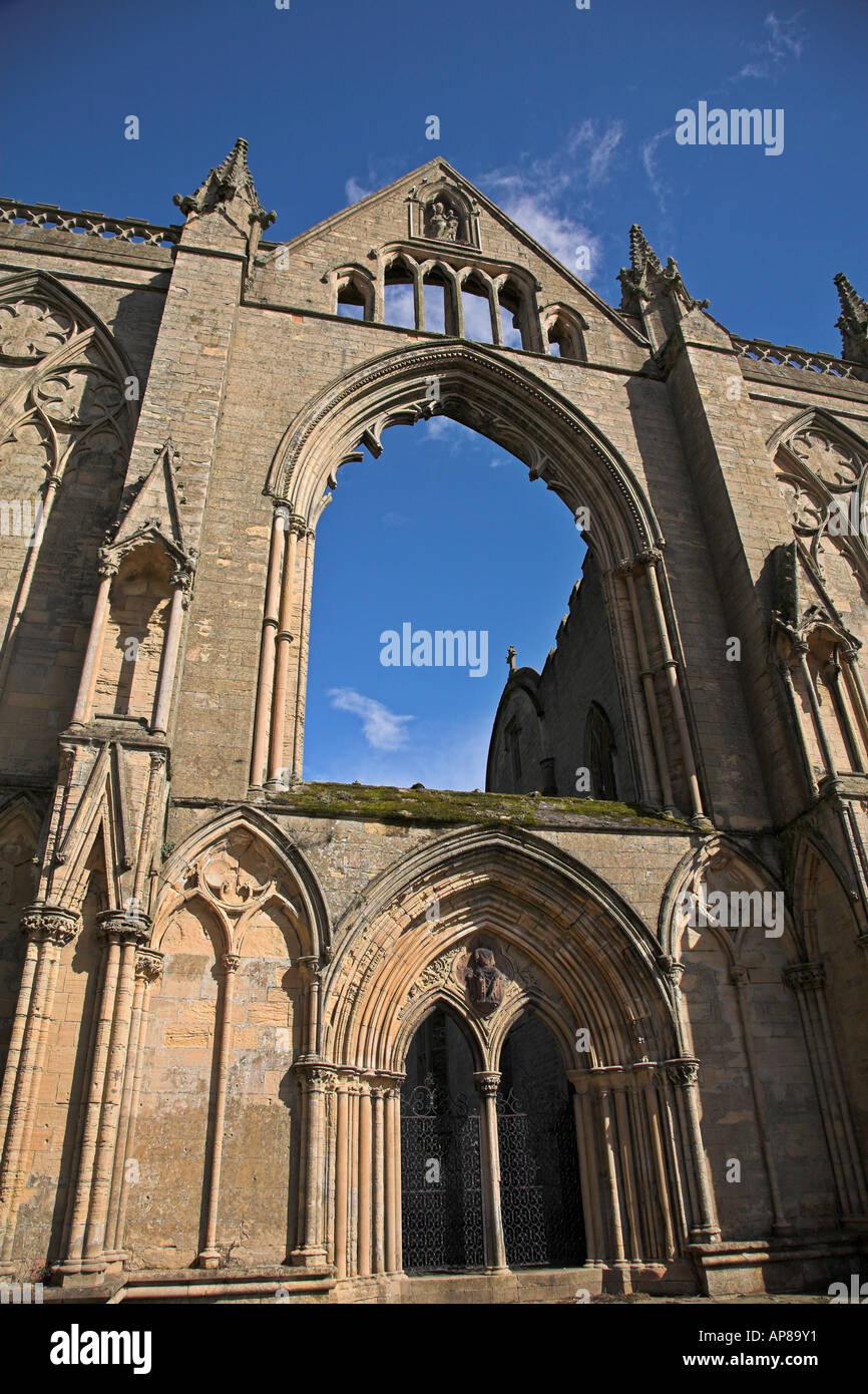 Ruine der Klosterkirche in Newstead Abbey Nottinghamshire angestammten Heimat von George Gordon Lord Byron Stockfoto