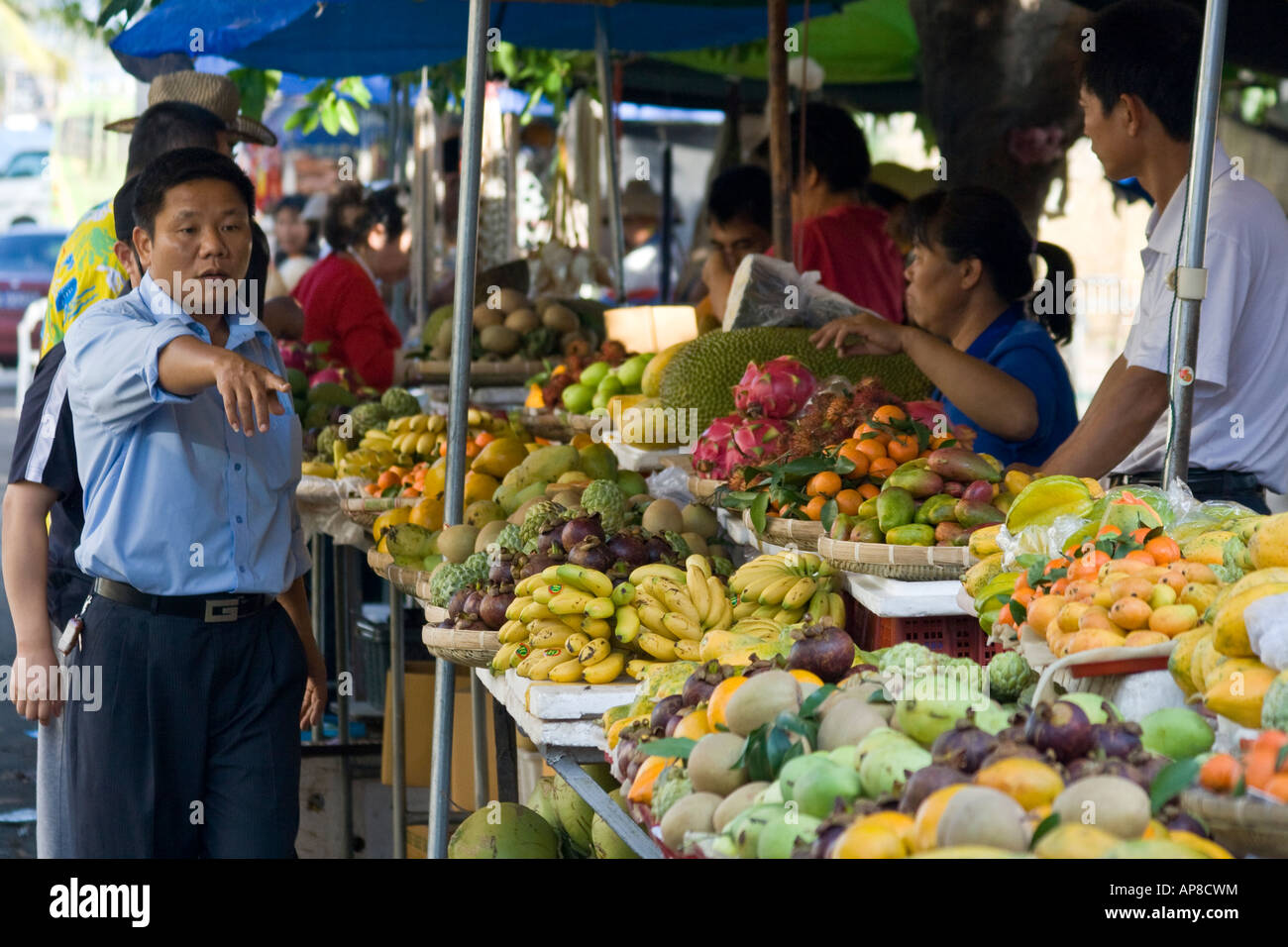 Obstmarkt in Lingshui Insel Hainan China Stockfoto