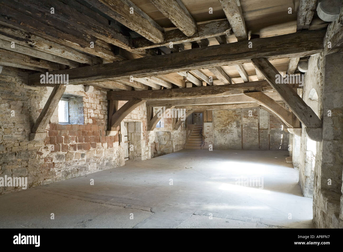 Der Speicherbereich unter den Mönchen Scriptorium bei Blackfriars Priory, Gloucester Stockfoto