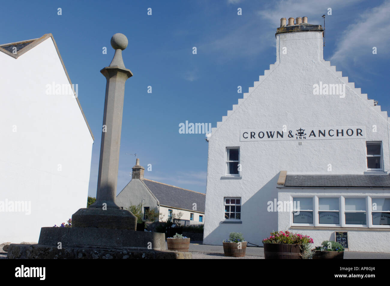 Findhorn Mercat Cross. Stockfoto