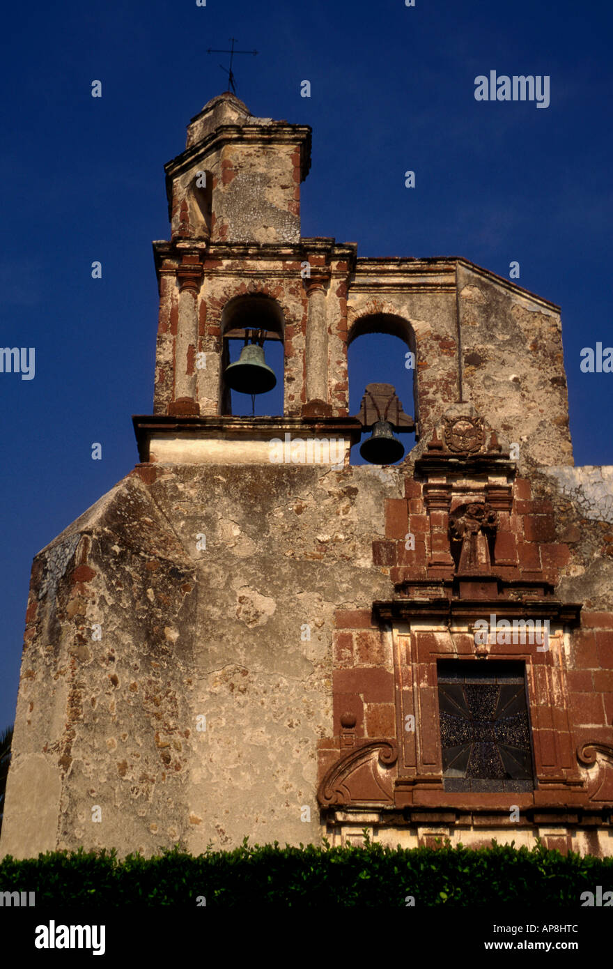 Glockenturm, dritter Ordnung Kirche, El tercer Orden, die römisch-katholische Kirche, Katholizismus, Stadt San Miguel de Allende, Guanajuato, Mexiko Stockfoto