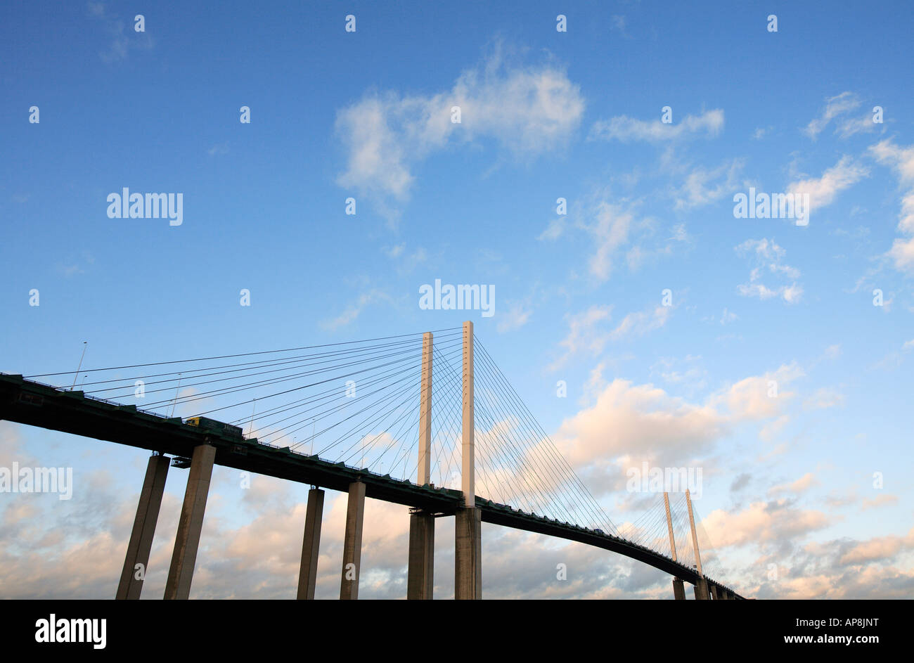 Vereinigtes Königreich Kent Dartford Crossing Ansicht von Königin Elizabeth 11 Hängebrücke Stockfoto