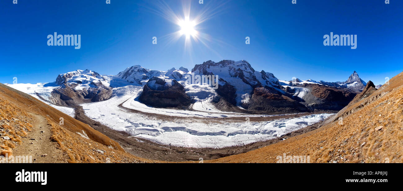 Gletscher in Zermatt, Schweiz Stockfoto