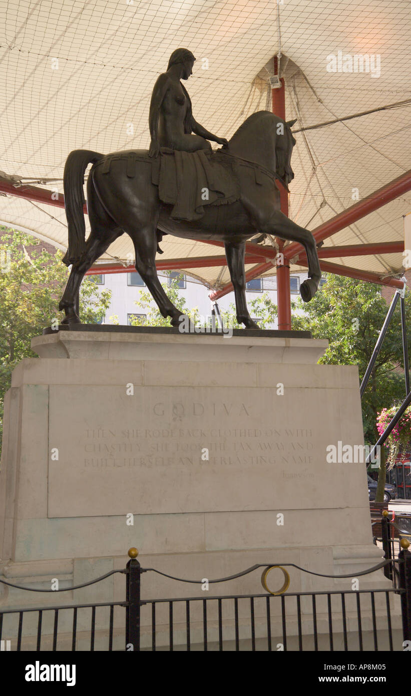 Statue von Lady Godiva Coventry West Midlands England Stockfoto