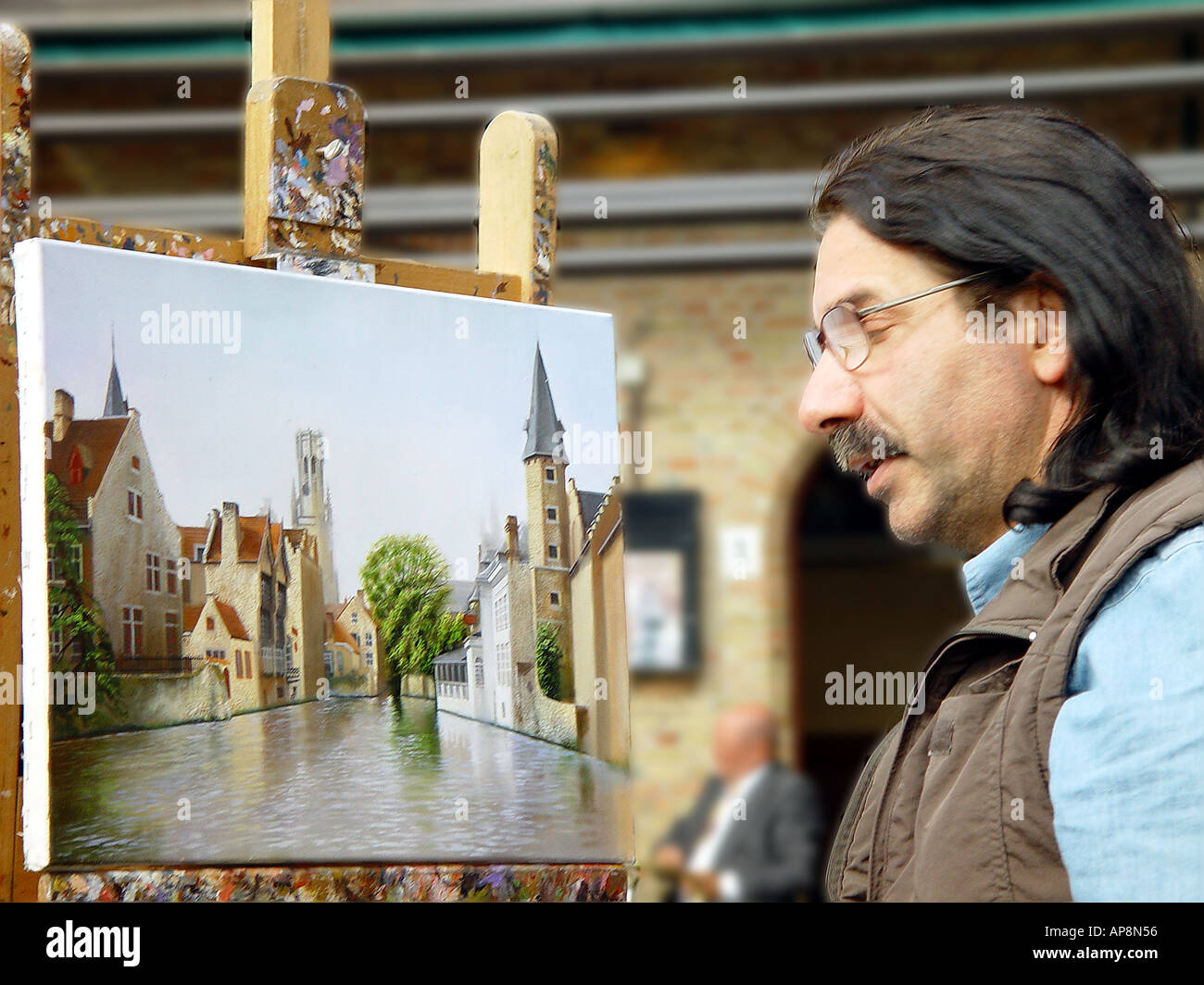 Künstler Michael Socotti Brügge Belgien Stockfoto