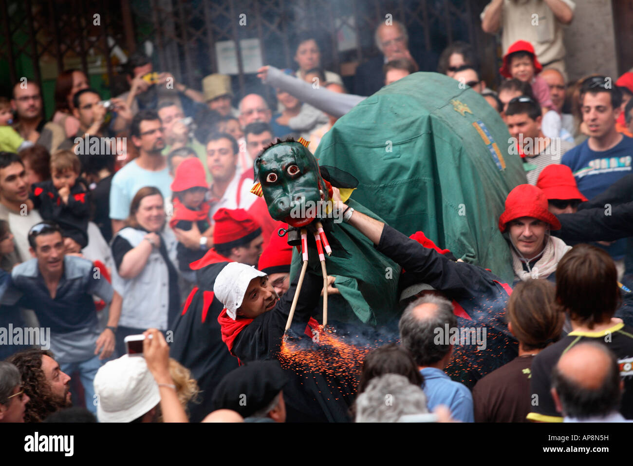 LA PATUM DE BERGA FESTLICHKEITEN MENSCHLICHEN ERBES BERGA STADT EL BERGUEDA BARCELONA PROVINZ KATALONIEN KATALONIEN SPANIEN Stockfoto