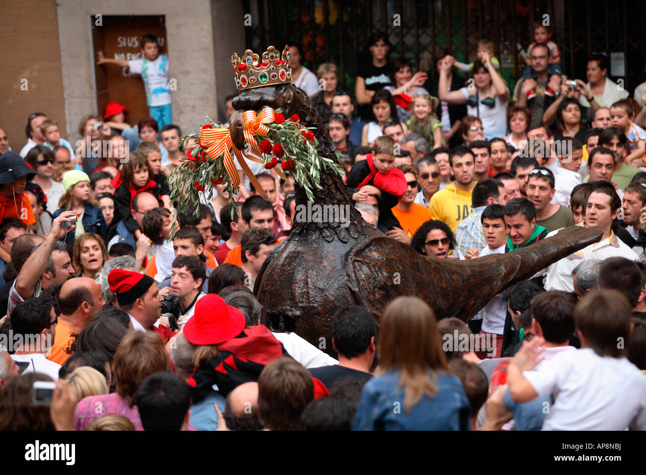 LA PATUM DE BERGA FESTLICHKEITEN MENSCHLICHEN ERBES BERGA STADT EL BERGUEDA BARCELONA PROVINZ KATALONIEN KATALONIEN SPANIEN Stockfoto