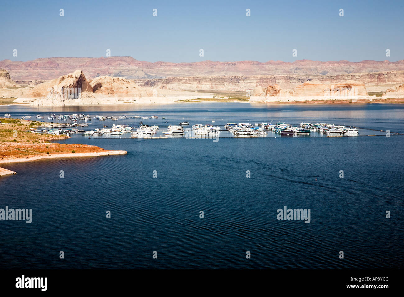 Wahweap Marina am Lake Powell in Page in Arizona, USA Stockfoto