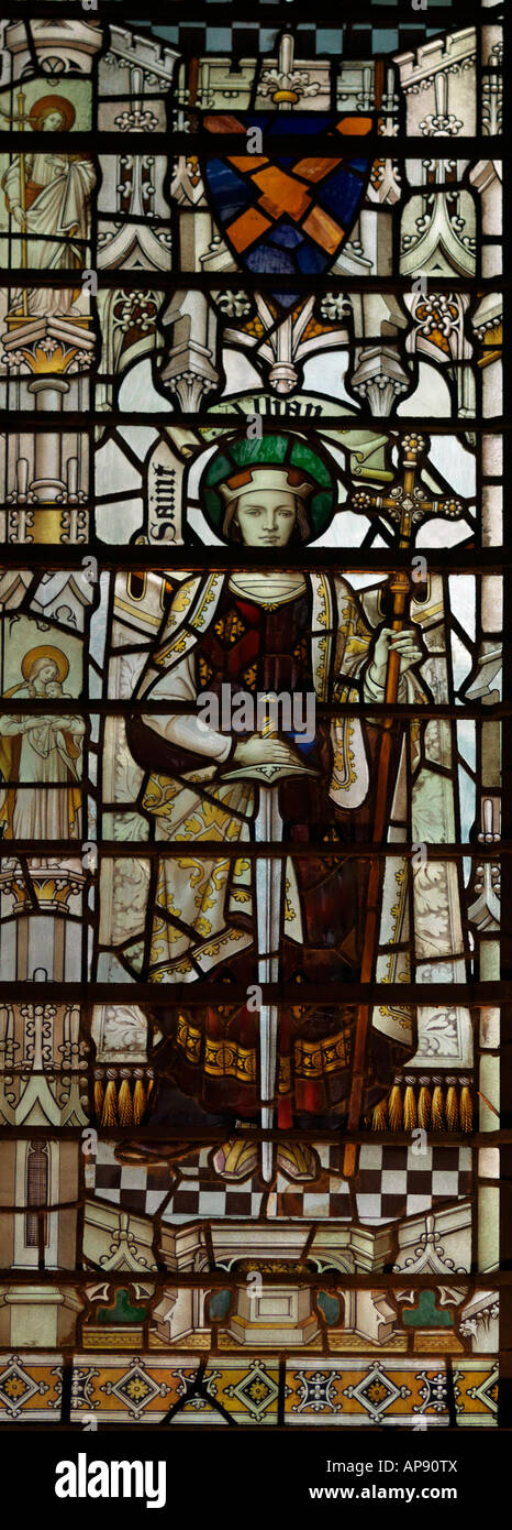 Salisbury Kathedrale Glasmalereien St. Alban Stockfoto