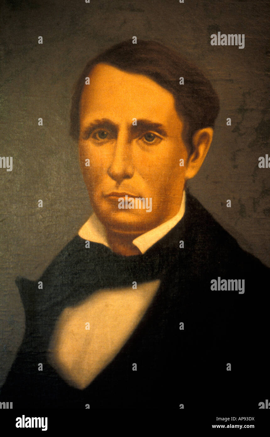 Porträt des amerikanischen Filibuster William Walker im Museo Juan Santamaria, Alajuela, Costa Rica Stockfoto