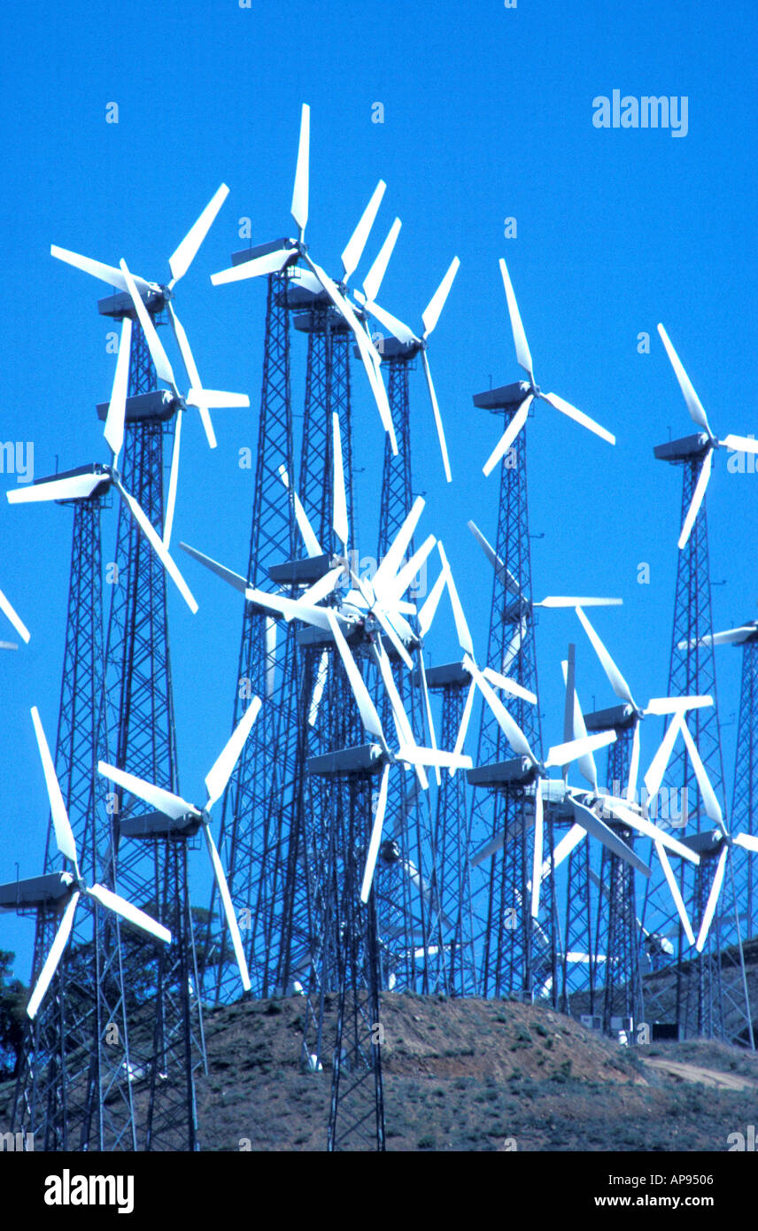 Wind-Generatoren Tehatchapi California Stockfoto