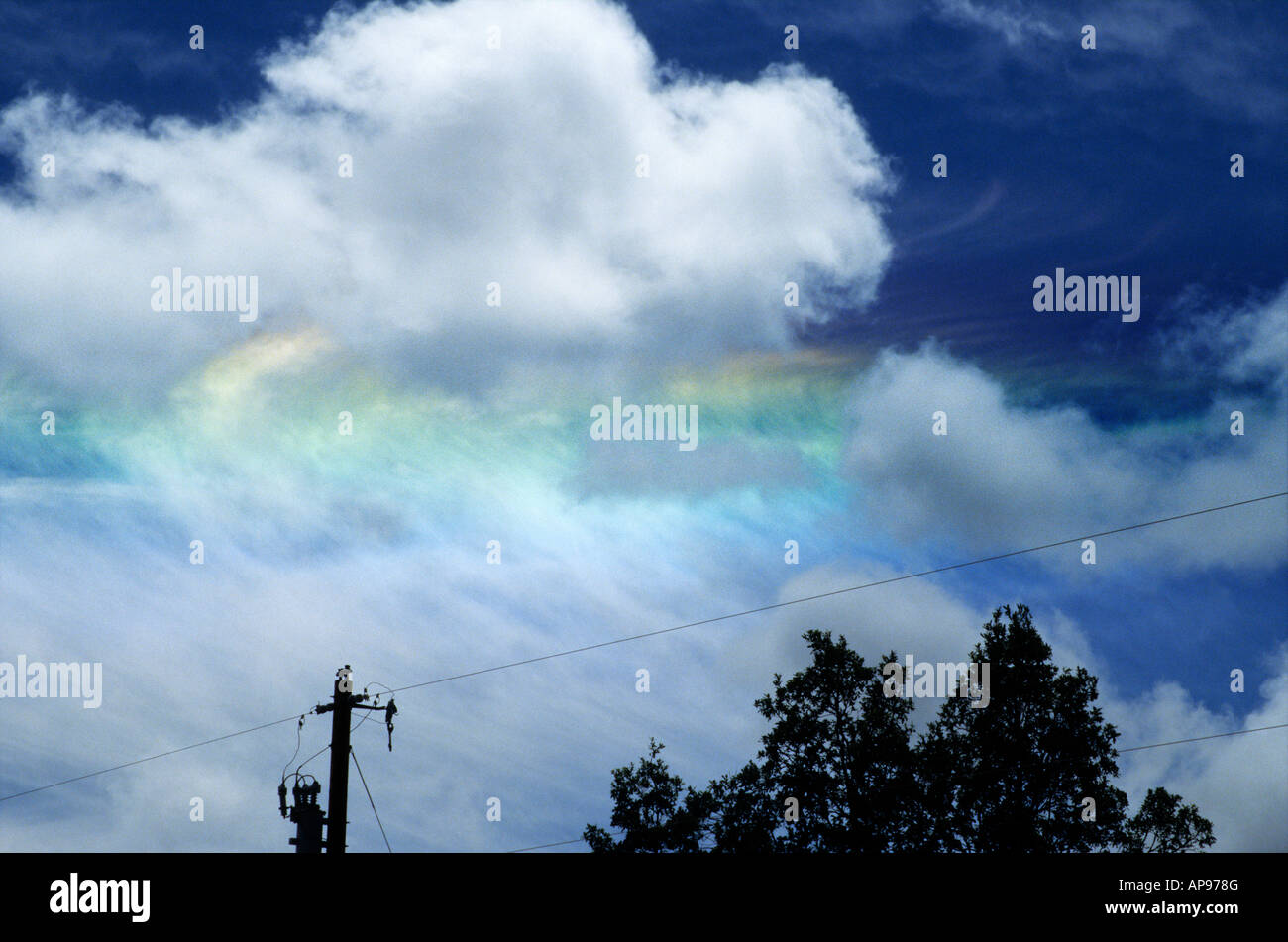 Ein Feuer-Regenbogen über New Mexiko Stockfoto