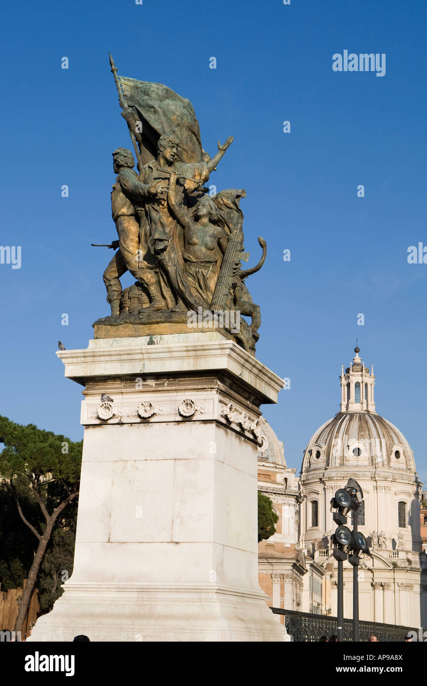 Statue in der Nähe das Grab des unbekannten Soldaten, Rom, Italien Stockfoto