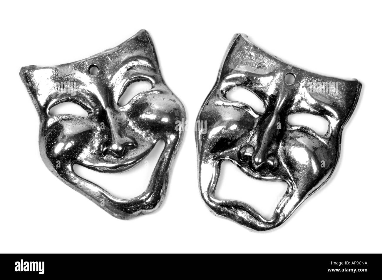 Komödie-Tragödie Masken Symbol Darstellung von Theater und drama Stockfoto