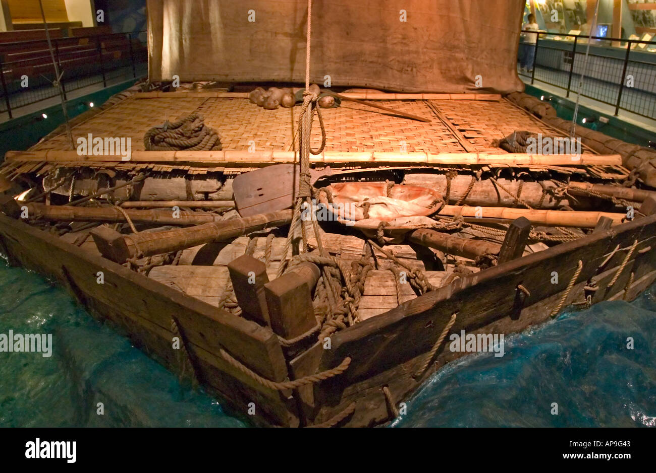 Bow of Ra II Balsaholz Floß Kon-Tiki Museum Oslo Norwegen Stockfoto