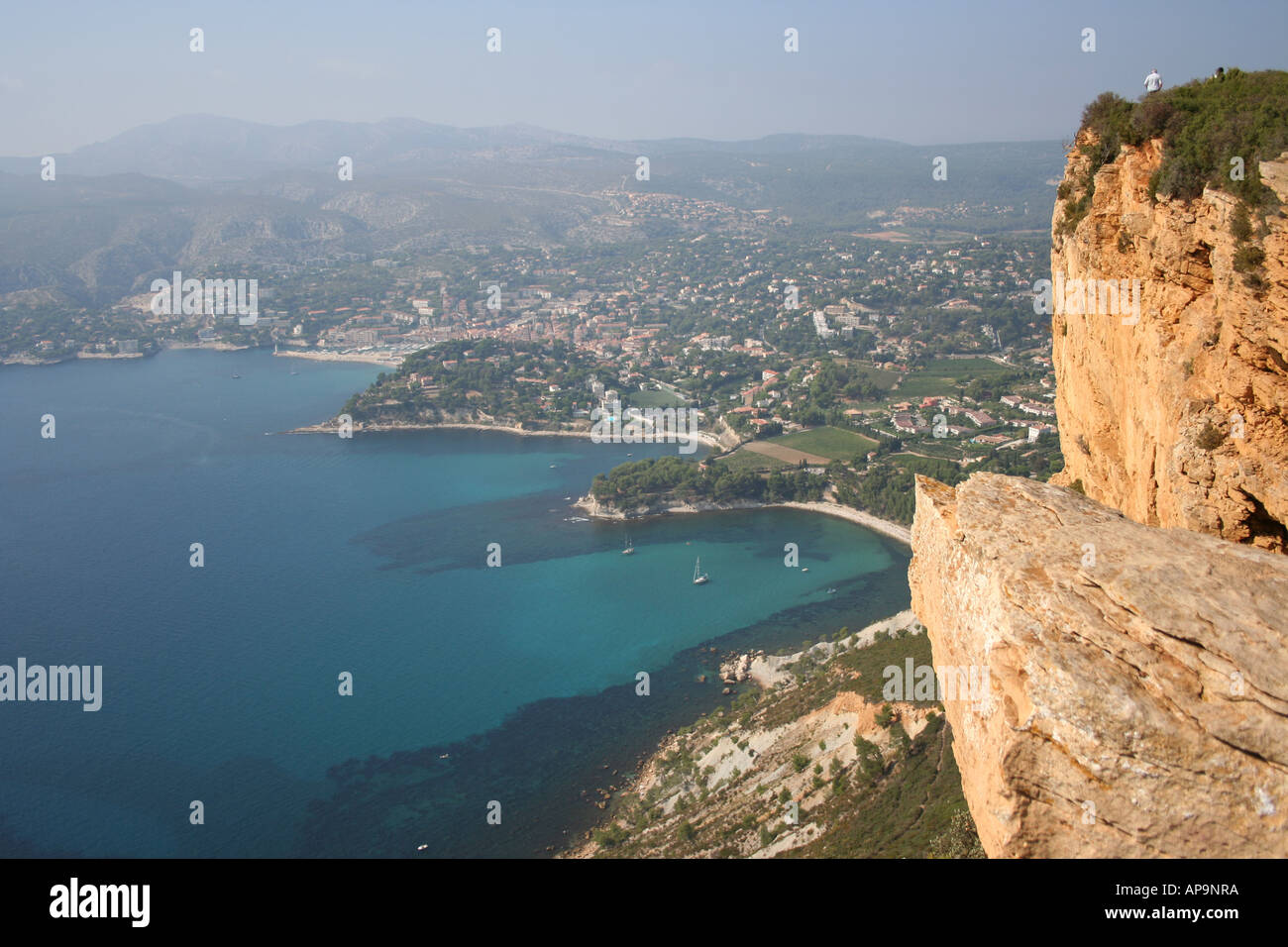 Klippen des Cap Canaille Cape Canaille Klippe und Cassis Frankreich September 2006 Stockfoto