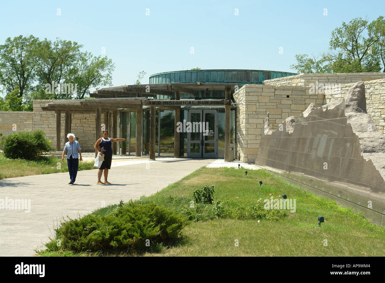 AJD50113, IA in Council Bluffs, Iowa, Besucherzentrum, gelogen, historisches Gebäude Stockfoto