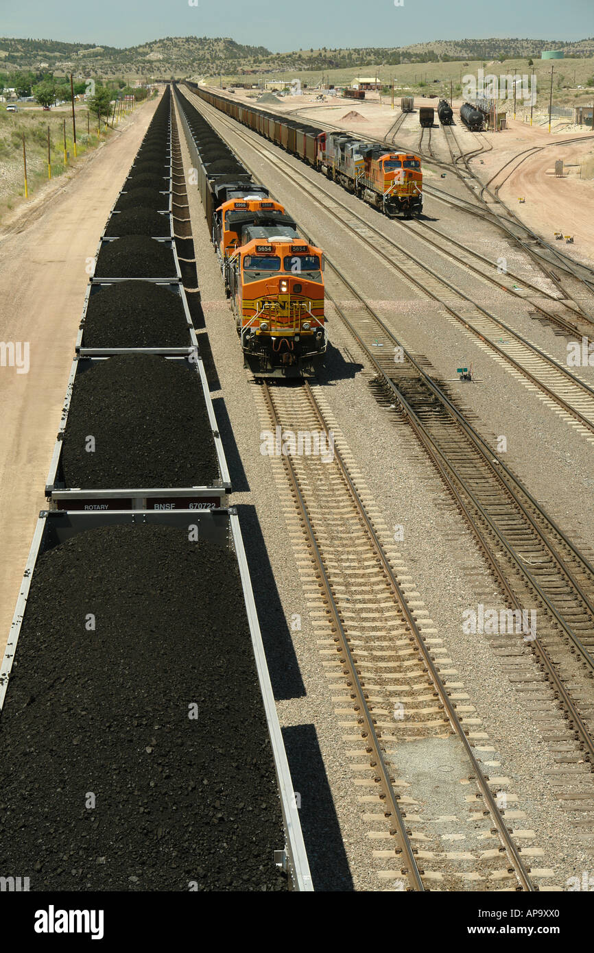 AJD50256, Guernsey, WY, Wyoming, Burlington Northern & Santa Fe Railroad, BNSF Stockfoto